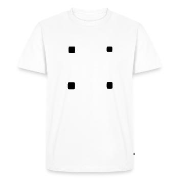 Carré Forme Carrée Icône Quatre - T-shirt Premium bio Homme - blanc - Devant - Nico (187cm)