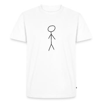 homme symbole peuple homme - T-shirt Premium bio Homme - blanc - Devant - Nico (187cm)