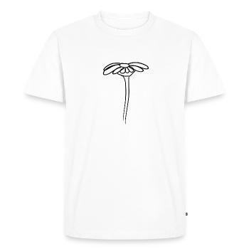 flower icon side plant shape icon - Men's Premium Organic T-Shirt - white - Front - Nico (187cm)
