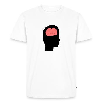 Head Profile Human People Side Brain - Men's Premium Organic T-Shirt - white - Front - Nico (187cm)
