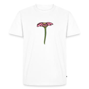 Flower symbol plant shape symbol pink - Men's Premium Organic T-Shirt - white - Front - Nico (187cm)