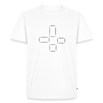Square Pattern Four Shapes - Men's Premium Organic T-Shirt - white - Front - Nico (187cm)