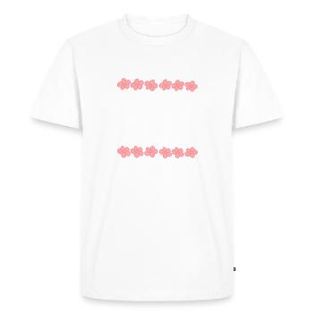 fleurs fleur plante rose ligne - T-shirt Premium bio Homme - blanc - Devant - Nico (187cm)