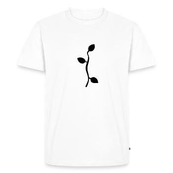 Leaf Leaves Line Nature Branch - Men's Premium Organic T-Shirt - white - Front - Nico (187cm)