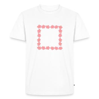 Fleurs Fleur Plante Rose Cadre - T-shirt Premium bio Homme - blanc - Devant - Nico (187cm)