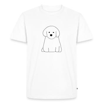 Forme de symbole animal de compagnie de chien - T-shirt Premium bio Homme - blanc - Devant - Nico (187cm)