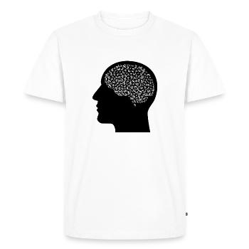 L’argent dans la tête cadeau - T-shirt Premium bio Homme - blanc - Devant - Nico (187cm)