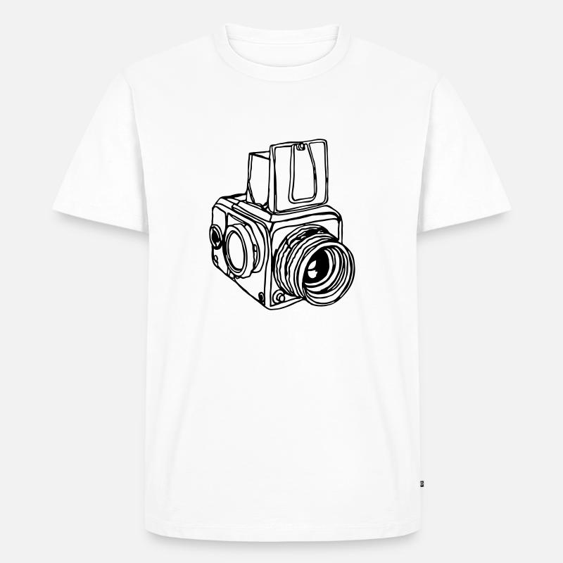 Fotokamera - Männer Premium Bio T-Shirt - Weiß