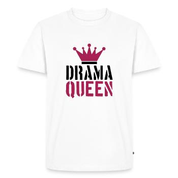 timbre drame reine femme cool princesse femme - T-shirt Premium bio Homme - blanc - Devant - Nico (187cm)