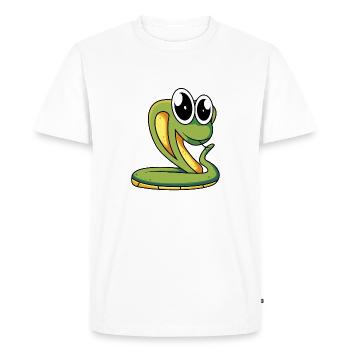 serpent - T-shirt Premium bio Homme - blanc - Devant - Nico (187cm)