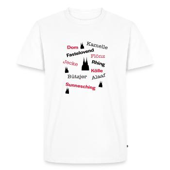 Langue de Kölsche - T-shirt Premium bio Homme - blanc - Devant - Nico (187cm)