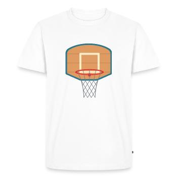 Basketball Basket - Men's Premium Organic T-Shirt - white - Front - Nico (187cm)