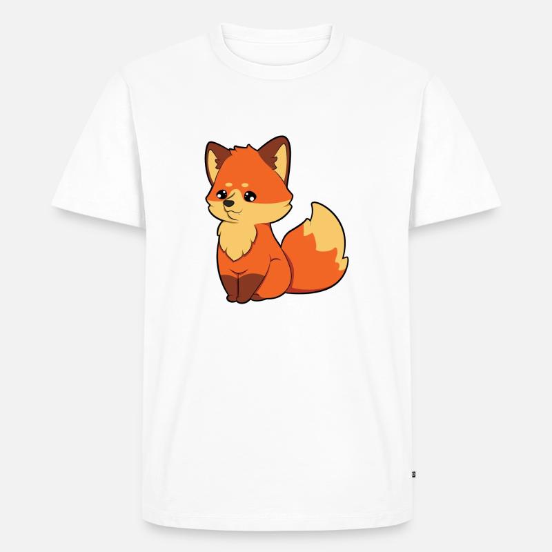 Fuchs - Männer Premium Bio T-Shirt - Weiß