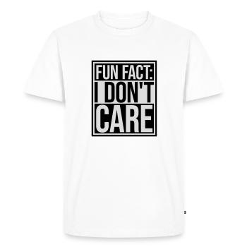 Je me fiche des faits - T-shirt Premium bio Homme - blanc - Devant - Nico (187cm)
