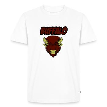 buffle 001 - T-shirt Premium bio Homme - blanc - Devant - Nico (187cm)
