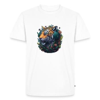 Tiger Vintage Gamer - T-shirt Premium bio Homme - blanc - Devant - Nico (187cm)