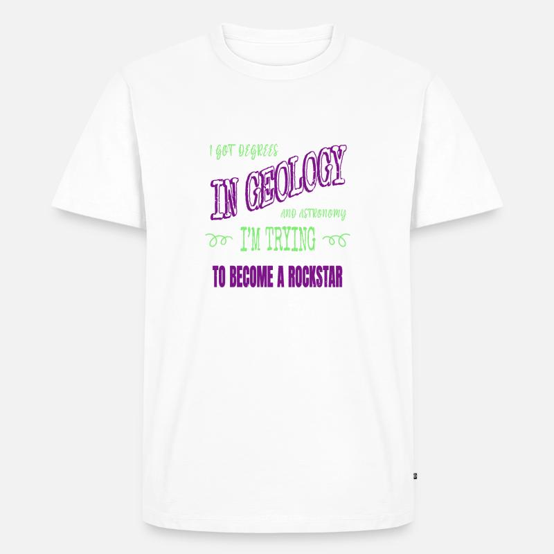 celestial spaceship astrophysics statement gift - Männer Premium Bio T-Shirt - Weiß
