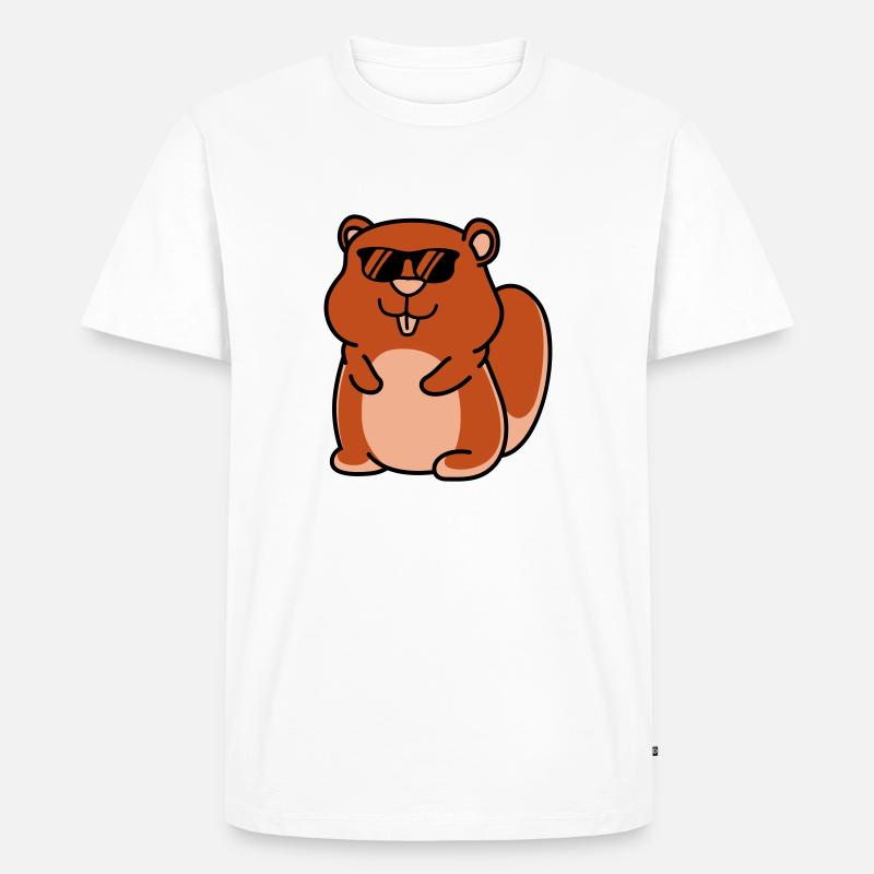 hamster cool - Männer Premium Bio T-Shirt - Weiß