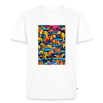 Tigres de papier - T-shirt Premium bio Homme - blanc - Devant - Nico (187cm)