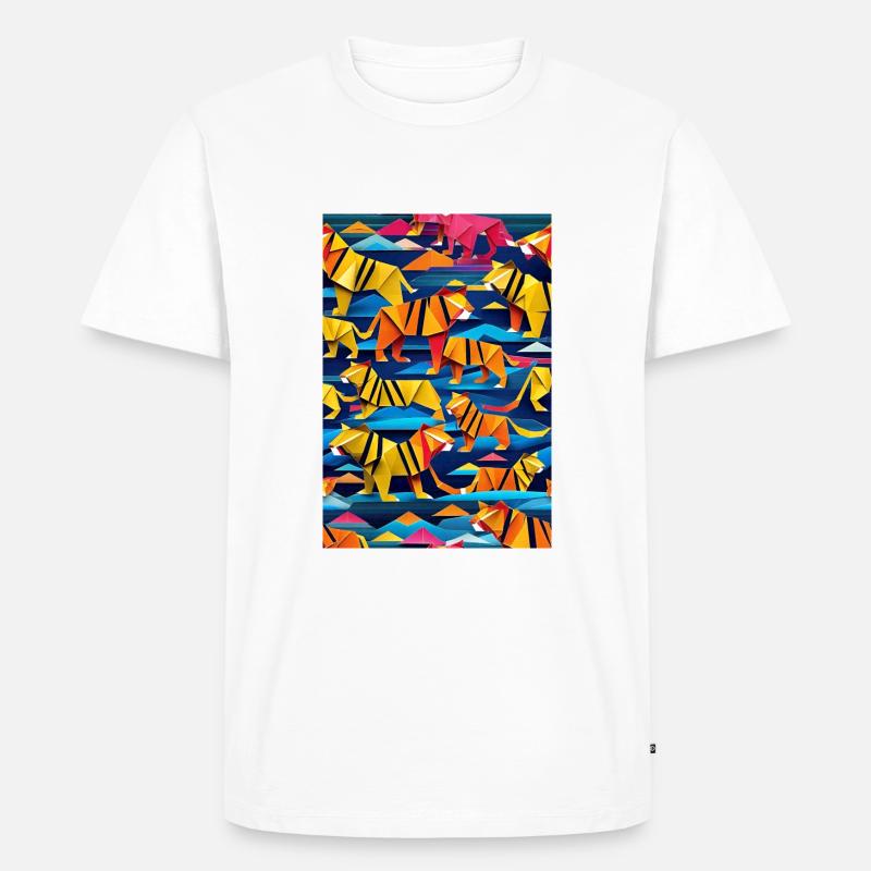 Papier-Tiger - Männer Premium Bio T-Shirt - Weiß