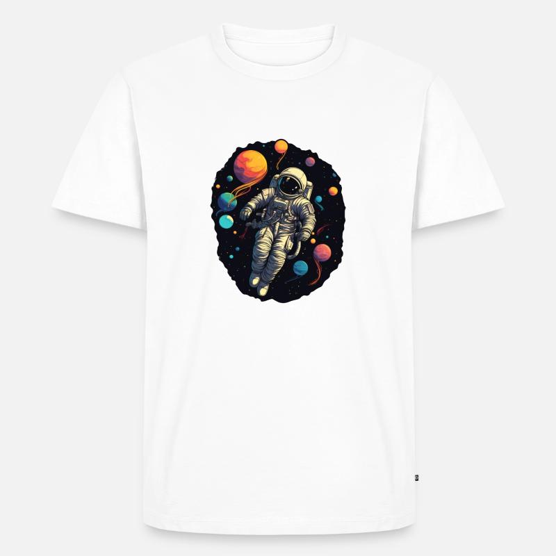 Astronaute dans l’espace - T-shirt Premium bio Homme - blanc