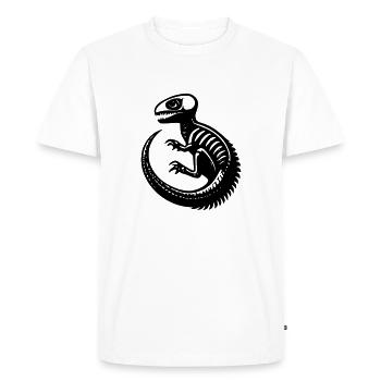 Fossile dinosaure - T-shirt Premium bio Homme - blanc - Devant - Nico (187cm)