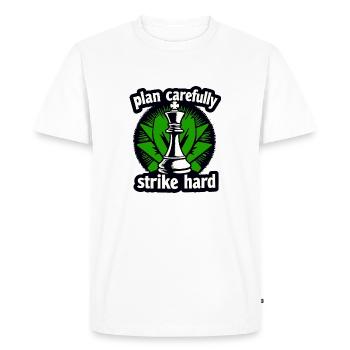 Le plan Schach frappe fort - T-shirt Premium bio Homme - blanc - Devant - Nico (187cm)