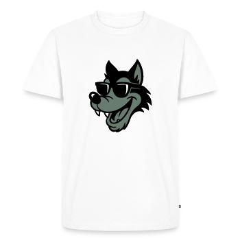 Bande dessinée loup - T-shirt Premium bio Homme - blanc - Devant - Nico (187cm)