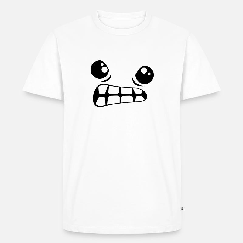 Evil Look Comic - Männer Premium Bio T-Shirt - Weiß