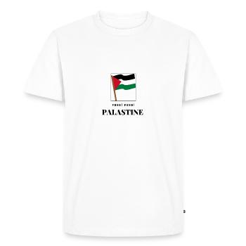 T-shirt palestinien GRATUIT - T-shirt Premium bio Homme - blanc - Devant - Nico (187cm)