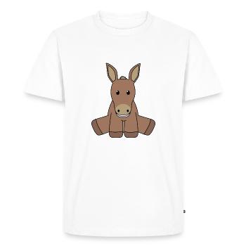 ass - Men's Premium Organic T-Shirt - white - Front - Nico (187cm)