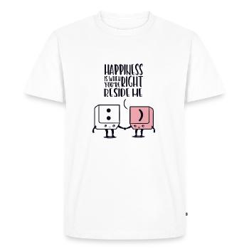 Bonne Saint Valentin cadeau amour de la Saint-Valentin - T-shirt Premium bio Homme - blanc - Devant - Nico (187cm)