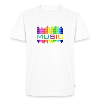 Music Music Equalizer Rainbow Dance Rock Concert - Men's Premium Organic T-Shirt - white - Front - Nico (187cm)