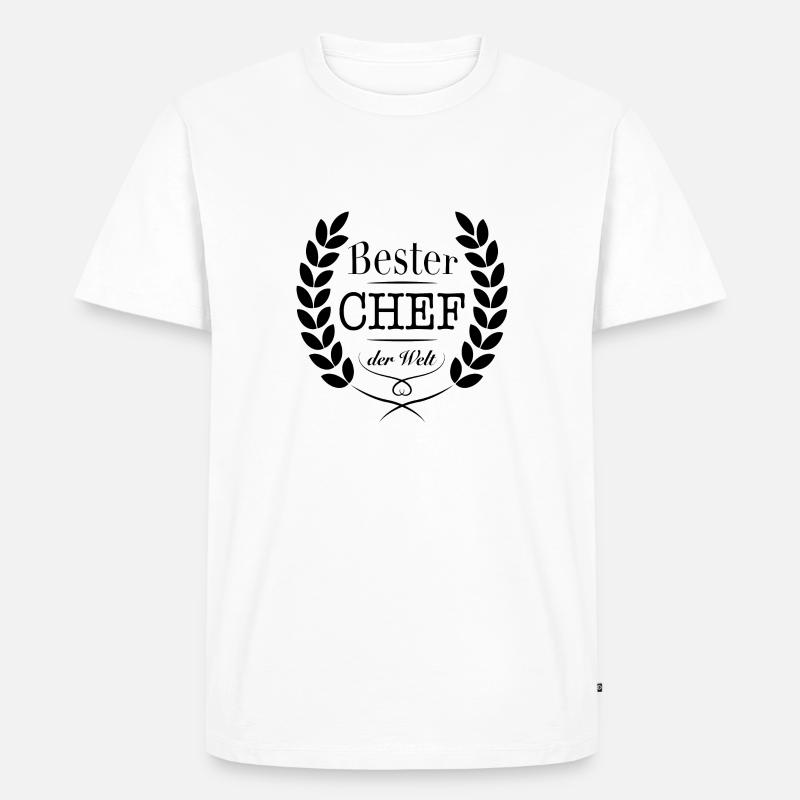 Bester Chef der Welt - Männer Premium Bio T-Shirt - Weiß