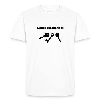Schlüsseldienst - Men's Premium Organic T-Shirt - white - Front - Nico (187cm)
