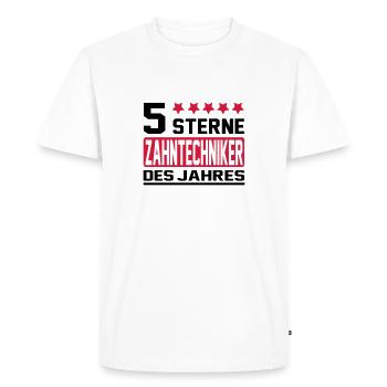 prothésistes dentaires - T-shirt Premium bio Homme - blanc - Devant - Nico (187cm)