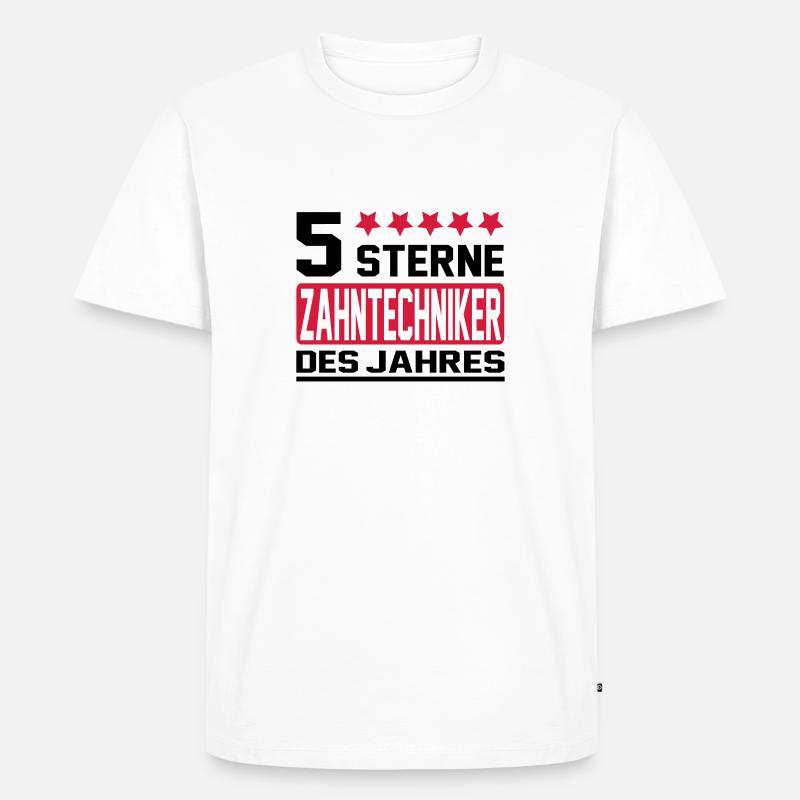 zahntechniker - Männer Premium Bio T-Shirt - Weiß