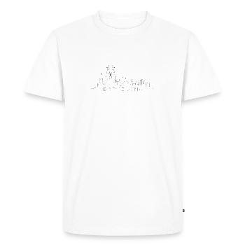 Barcelona skyline in online pen illustration style - Men's Premium Organic T-Shirt - white - Front - Nico (187cm)