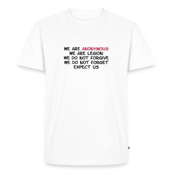 We Are Anonymous - T-shirt Premium bio Homme - blanc - Devant - Nico (187cm)