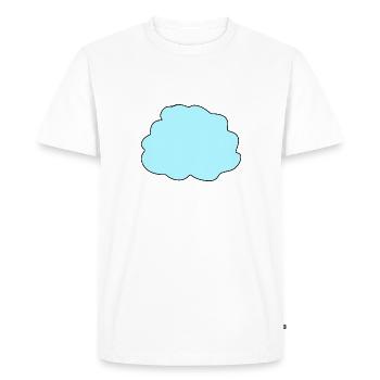 Cloud Blue Icon - Men's Premium Organic T-Shirt - white - Front - Nico (187cm)