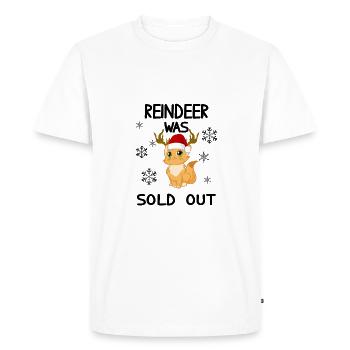 Renne était sorti chat Noël dictons drôles - T-shirt Premium bio Homme - blanc - Devant - Nico (187cm)