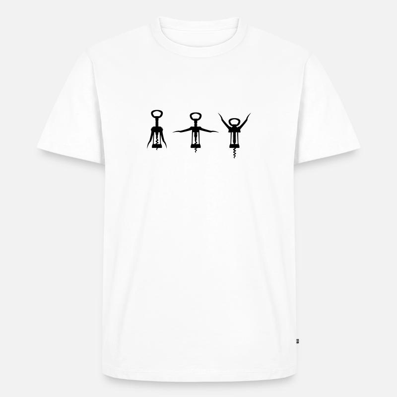 Ich bin Bodybuilder (Ohne Text) - Männer Premium Bio T-Shirt - Weiß