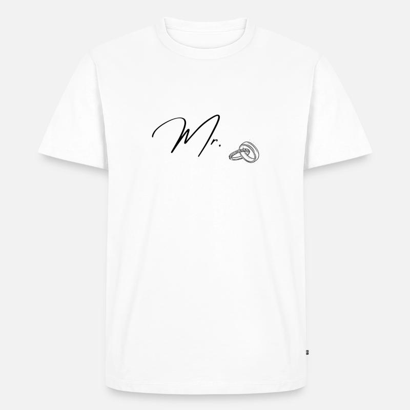 Mr. Mister - Männer Premium Bio T-Shirt - Weiß