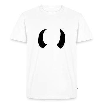 Corne Cornes Symbole Bélier - T-shirt Premium bio Homme - blanc - Devant - Nico (187cm)