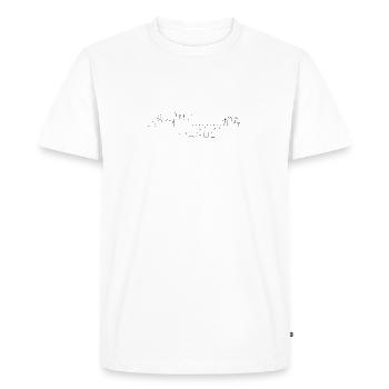 Prague Skyline in Online Pen Illustration Style - Men's Premium Organic T-Shirt - white - Front - Nico (187cm)