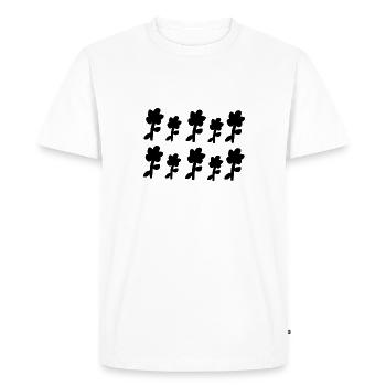 flowers symbol pattern plants flower - Men's Premium Organic T-Shirt - white - Front - Nico (187cm)