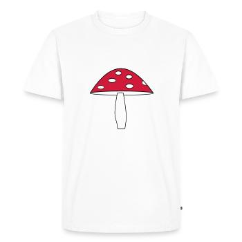 Pilz, Fliegenpilz - T-shirt Premium bio Homme - blanc - Devant - Nico (187cm)
