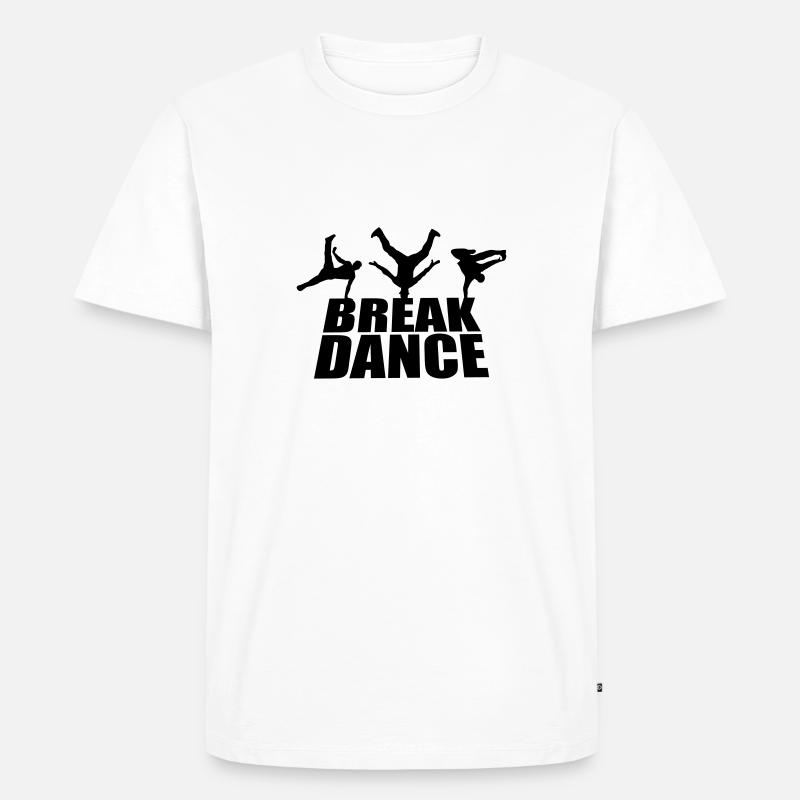 Breakdance - Männer Premium Bio T-Shirt - Weiß