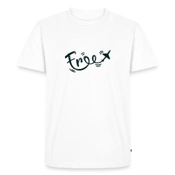 Liberté libre voler gratuitement - T-shirt Premium bio Homme - blanc - Devant - Nico (187cm)