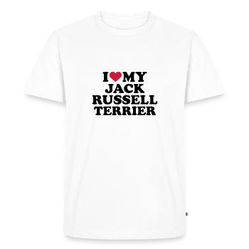 I love my Jack Russell Terrier - Men's Premium Organic T-Shirt - white - Front - Nico (187cm)